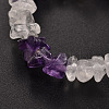 Chips Gemstone Beaded Stretch Bracelets BJEW-JB01825-02-2