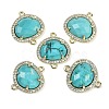 Dyed Natural Howlite Faceted Oval Links G-B126-01G-14-1