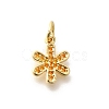 Brass Micro Pave Orange Cubic Zirconia Pendants KK-L225-016G-1