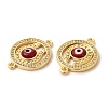 Rack Plating Real 18K Gold Plated Brass Micro Pave Clear Cubic Zirconia Connector Charms ZIRC-L102-03G-4