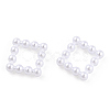 ABS Plastic Imitation Pearl Linking Rings OACR-T015-08-01-3