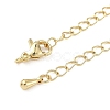 Teardrop Brass End with Chain X-KK-Z117-01G-2
