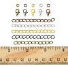 100Pcs 5 Color Iron Ends with Twist Chains DIY-FS0003-54-6