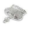 Alloy Rhinestone Pendants ALRI-S001-11P-2