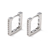 Brass Micro Pave Cubic Zirconia Hoop Earrings EJEW-P259-08P-1