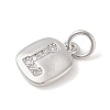 Rack Plating Brass Micro Pave CLear Cubic Zirconia Charms KK-E110-14P-L-2