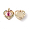 Brass Micro Pave Cubic Zirconia Pendants KK-E068-VC047-1