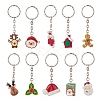 Christmas Theme Resin Pendant Keychain KEYC-JKC00443-1