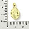 Rack Plating Brass Pave Natural Shell Pendants KK-A204-01A-05G-3