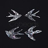 Swallow Shape Waterproof PVC Laser Adhesive Stickers DIY-WH0256-002-1