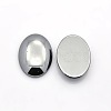 Oval Non-Magnetic Synthetic Hematite Cabochons G-P061-05-18mm-1