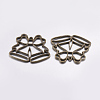 Tibetan Style Alloy Open Back Bezel Pendants PALLOY-L203-03AB-2
