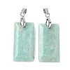 Natural Amazonite Faceted Pendants G-L623-03P-04-1