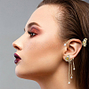 2 Pairs 2 Colors Crystal Rhinestone Butterfly Cuff Earrings EJEW-HY0001-01-7