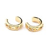 Brass Micro Pave Cubic Zirconia Cuff Earrings EJEW-K086-09G-1