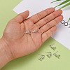 Rhodium Plated 925 Sterling Silver Stud Earring Findings STER-F048-34P-5