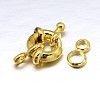 Brass Spring Ring Clasps KK-L082E-01G-2