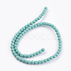 1 Strand Dyed Light Sea Green Round Synthetic Turquoise Beads Strands X-TURQ-G106-6mm-02D-2