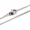 304 Stainless Steel Cable Chain Necklaces NJEW-E026-04-A-2