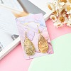 50Pcs Rectangle Hot Stamping Cardboard Paper Jewelry Display Cards CDIS-CJ0001-04-5