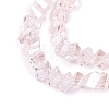 Electroplate Transparent Glass Beads Strands EGLA-Q139-01A-A07-3