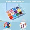 360Pcs 12 Colors Imitation Jade Acrylic Beads MACR-TA0001-71-4