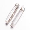 Platinum Plated Iron Brooch Findings X-IFIN-S526-40mm-2