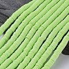 Flat Round Handmade Polymer Clay Beads CLAY-R067-8.0mm-24-1