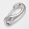 Tarnish Resistant 304 Stainless Steel Push Gate Snap Keychain Clasp Findings STAS-K167-02P-E-2