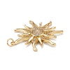 Brass Micro Pave Clear Cubic Zirconia Pendants LS-ZIRC-P086-31G-3