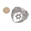 6Pcs 6 Styles Wing Tibetan Style Alloy Big Pendants HJEW-JM02311-3