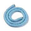 Flat Round Handmade Polymer Clay Beads CLAY-R067-6.0mm-M3-2