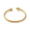 Ion Plating(IP) 304 Stainless Steel Cuff Bangles BJEW-P310-01G-2