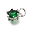 Brass Pave Cubic Zirconia Pendants KK-V002-23P-06-2