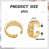 4Pcs Brass Cuff Open Rings for Men RJEW-UN0003-11G-2