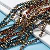 Electroplate Transparent Glass Beads Strands EGLA-A034-T6mm-O-6