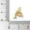 Brass Micro Pave Clear Cubic Zirconia Pendants KK-U046-02G-05-3
