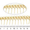 3-Row Brass Textured Oval Link Chains CHC-L053-01G-04-2