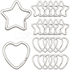30Pcs 2 Styles Zinc Alloy Split Rings FIND-SP0004-19-7