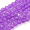 Spray Painted Crackle Glass Beads Strands CCG-Q001-10mm-12-1