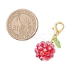 10Pcs Fruits Glass Pendant Decorations HJEW-MZ00339-3