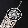 Flower Woven Net/Web Macrame Cotton Wall Hanging Decorations PW23021575079-3