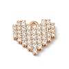 Brass Micro Pave Clear Cubic Zirconia Pendants KK-C062-077G-1