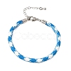 Braided Round Polyester Cord Bracelet Makings FB-CBAEDA0-01P-32-1