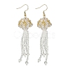 304 Stainless Steel Glass Seed Beads Jellyfish Dangle Earrings EJEW-MZ00553-03-3