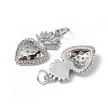 Rack Plating Brass Micro Pave Cubic Zirconia Pendants LS-KK-F848-11P-3