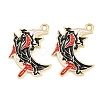 Alloy with Black Enamel Pendants AL-CBA2919-02G-10-1
