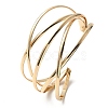 Electrophoresis Iron Cuff Bangles BJEW-M057-07G-2