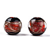 Handmade Gold Sand Lampwork Beads LAMP-T019-14mm-03-2