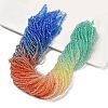 Transparent Painted Glass Beads Strands DGLA-A034-T1mm-A02-1